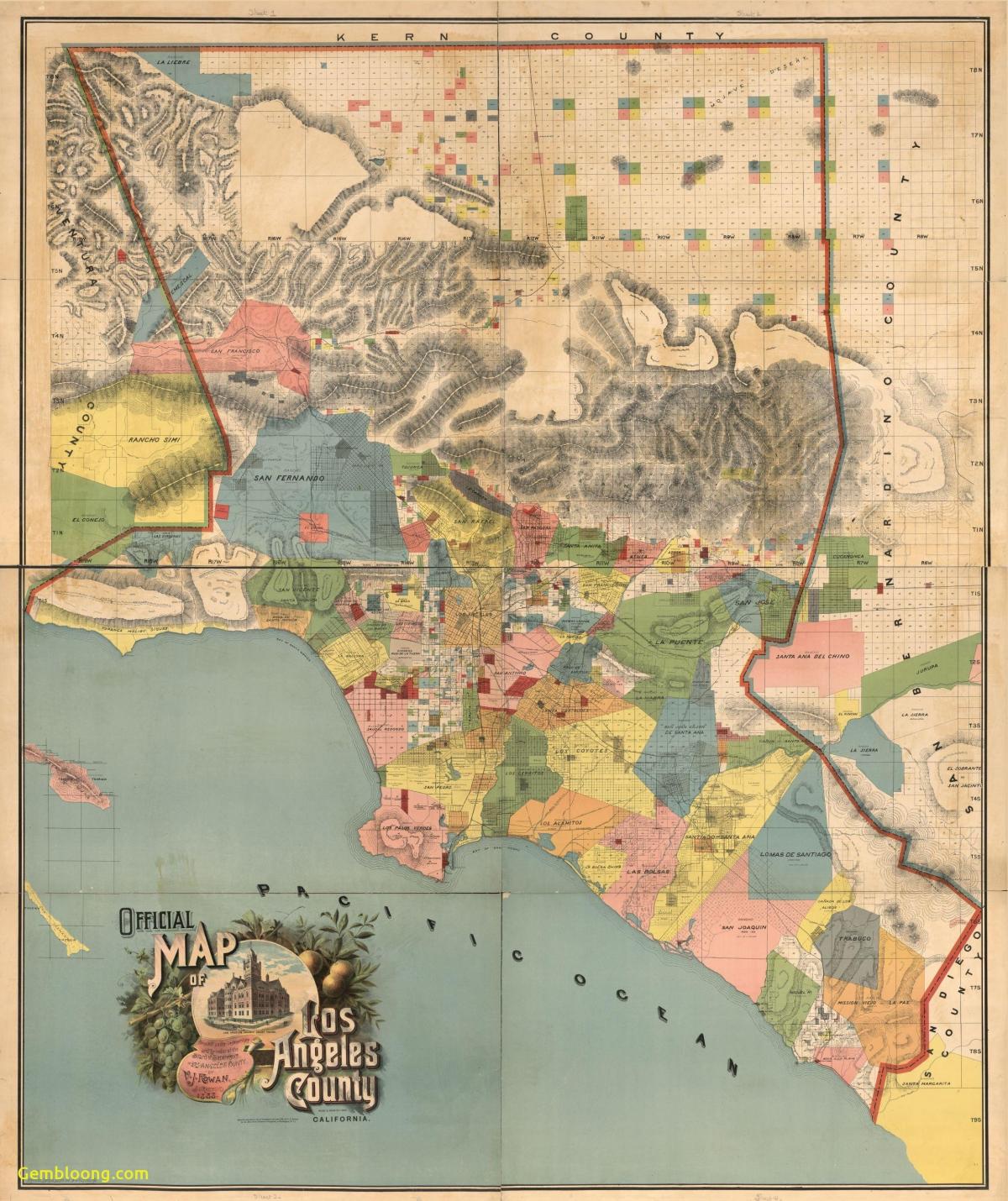 Mapa histórico de Los Angeles